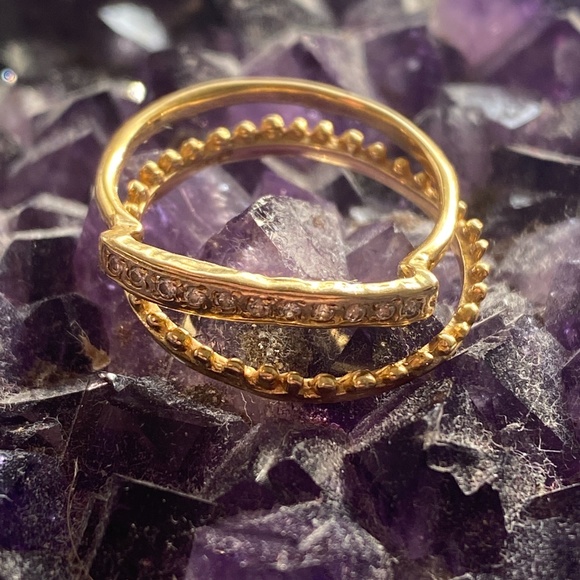 Boho Gold Stacker Ring - Picture 1 of 7